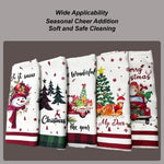 Load image into Gallery viewer, 5 Pieces Christmas-themed Kitchen Towels Christmas Festive Dishcloth Cartoon Santa Claus Elk Snowman Gnome Christmas Towels
