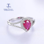 Load image into Gallery viewer, Silver ruby women ring Simple classic design 925 sterling silver treated gemstones fine jewelry for women daily wear

