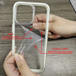 Load image into Gallery viewer, Luxury Candy Color Frame Clear Back Phone Case For iPhone 17 16 15 14 13 12 Pro Max 11 16PLUS 17 Acrylic Shockproof Bumper Cover
