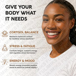 Load image into Gallery viewer, Cortisol Supplement, Hormone Balance, Magnesium, Ashwagandha, Rhodiola, L-Theanine, Vitamin B6 &amp; B12, Mood, Focus, Sleep Support
