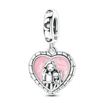 Load image into Gallery viewer, Original 925 Sterling Silver Charms Heart Bead Love Mom Pendant Fit Original Bracelet For Women DIY Jewelry Mother's Day Gift
