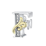 Load image into Gallery viewer, 925 Sterling Silver  A-Z 26 English Letters Retro Fashion Pendant Fit Original Bracelet Charm Beads Necklace Diy Female Jewelry
