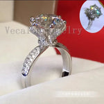 Load image into Gallery viewer, Engagement Wedding Band Rings for Women 3ct Lab Diamond Ring 925 Sterling Silver Female Finger Ring
