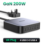 Load image into Gallery viewer, UGREEN 200W GaN Charger Desktop Laptop Fast Charger 6 in 1 Adapter For iPhone 17 16 Pro Xiaomi Samsung Tablets Macbook Charger
