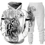 Load image into Gallery viewer, New Animal 3D Tiger Printed Hoodie + Pants Suit Cool Men/Women 2 Pcs Sportwear Tracksuit Set Autumn And Winter Men&#39;s Clothing
