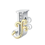 Load image into Gallery viewer, 925 Sterling Silver  A-Z 26 English Letters Retro Fashion Pendant Fit Original Bracelet Charm Beads Necklace Diy Female Jewelry
