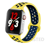 Load image into Gallery viewer, Silicone Strap For Apple Watch Band 45mm 44mm 40mm 49mm 41mm 38mm 42mm Sport bracelet iWatch Ultra 2 Series 9 8 7 6 se for nike
