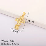 Load image into Gallery viewer, Luxury Gold Color Cross Charms for Jewelry Making Handmade Crosses Pendant Necklace Keychain Diy Jewelry Findings for Women

