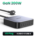 Load image into Gallery viewer, UGREEN 200W GaN Charger Desktop Laptop Fast Charger 6 in 1 Adapter For iPhone 17 16 Pro Xiaomi Samsung Tablets Macbook Charger
