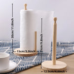 Load image into Gallery viewer, 1pc Wooden Standing Paper Towel Holder - Kitchen &amp; Restaurant Roll Dispenser
