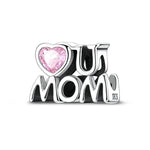 Load image into Gallery viewer, Original 925 Sterling Silver Charms Heart Bead Love Mom Pendant Fit Original Bracelet For Women DIY Jewelry Mother's Day Gift
