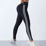Load image into Gallery viewer, Yoga Leggings Women Striped Slim Sports Pants High Waist Hip Liftting Casul Tights Workout Running Stretchy  Gym Leggings
