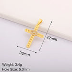 Load image into Gallery viewer, Luxury Gold Color Cross Charms for Jewelry Making Handmade Crosses Pendant Necklace Keychain Diy Jewelry Findings for Women
