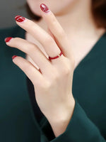 Load image into Gallery viewer, Natural ruby adjustable  Fine Jewelry New Real 18K Gold  for Women Au750  Design Simple Fashion Fine Jewelry Gift    J1009
