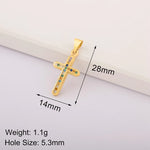 Load image into Gallery viewer, Luxury Gold Color Cross Charms for Jewelry Making Handmade Crosses Pendant Necklace Keychain Diy Jewelry Findings for Women
