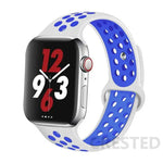 Load image into Gallery viewer, Silicone Strap For Apple Watch Band 45mm 44mm 40mm 49mm 41mm 38mm 42mm Sport bracelet iWatch Ultra 2 Series 9 8 7 6 se for nike
