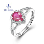 Load image into Gallery viewer, Silver ruby women ring Simple classic design 925 sterling silver treated gemstones fine jewelry for women daily wear
