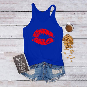Red Sexy Lips Tank Top